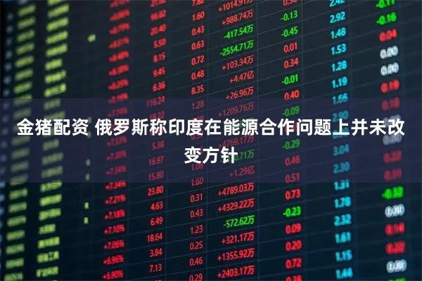 金猪配资 俄罗斯称印度在能源合作问题上并未改变方针