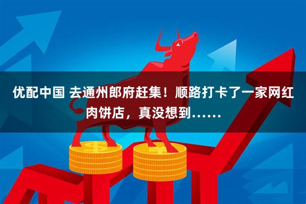 优配中国 去通州郎府赶集！顺路打卡了一家网红肉饼店，真没想到……