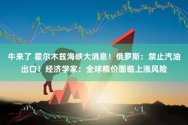 牛来了 霍尔木兹海峡大消息！俄罗斯：禁止汽油出口！经济学家：全球粮价面临上涨风险