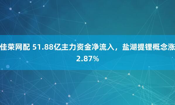 佳荣网配 51.88亿主力资金净流入，盐湖提锂概念涨2.87%